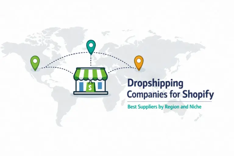 Dropshipping companies for Shopify guide covering best suppliers by region shipping speed and product niche