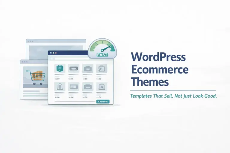 WordPress ecommerce themes and website templates guide covering free and premium options for online stores