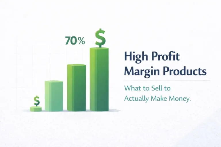 High profit margin products guide covering what to sell to make money online with margin calculations and product categories