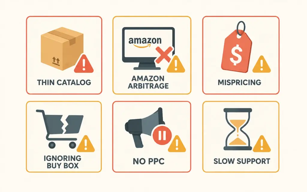 Six common Walmart Marketplace seller mistakes from thin catalogs to slow customer service